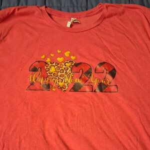 Red 2022 New Year Graphic T-Shirt